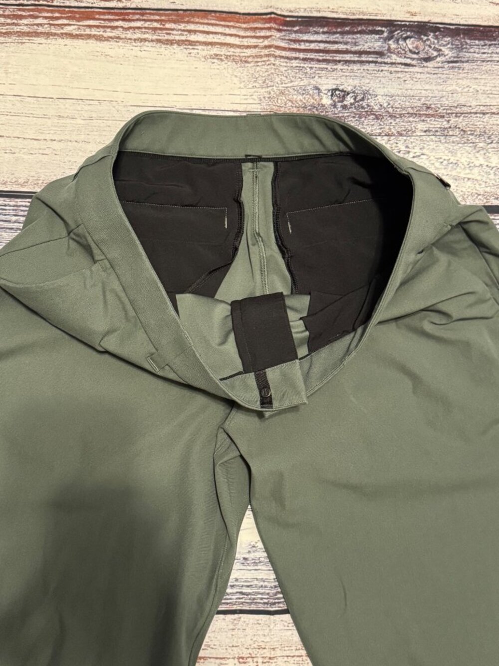 Lululemon ABC Slim Fit Olive Green Warpstreme Pants Men's Size 34 EUC LM5AQZS - Picture 4 of 10